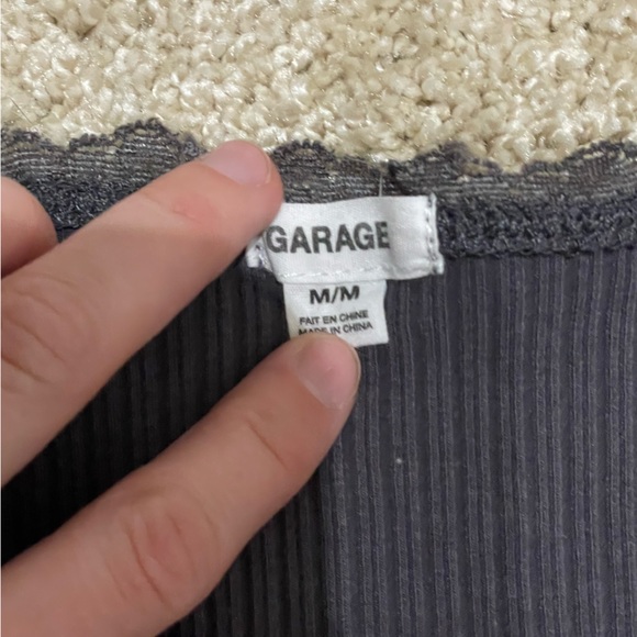 Garage | M | Purple Lace T-Shirt Womens Crop Top - Picture 2 of 8